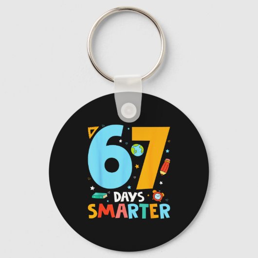 Porte-clés 67th Day Of School Funny 67 Days Smarter Teacher B (Recto)