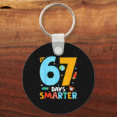 Porte-clés 67th Day Of School Funny 67 Days Smarter Teacher B (Recto)