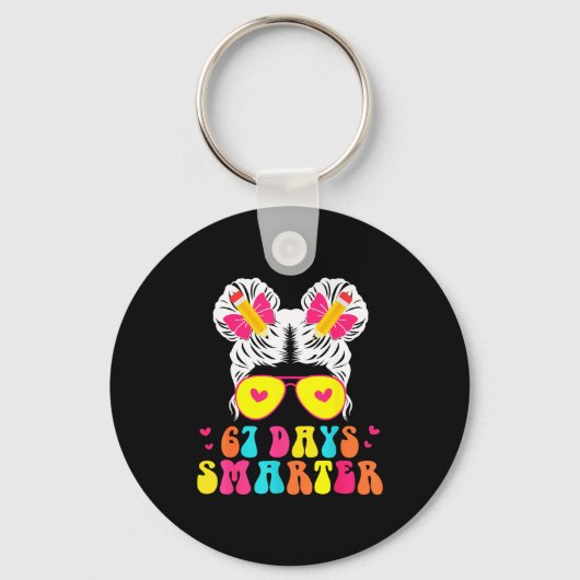 Porte-clés 67th Day Of School Shirt 67 Day Smarter Bun Teache (Recto)