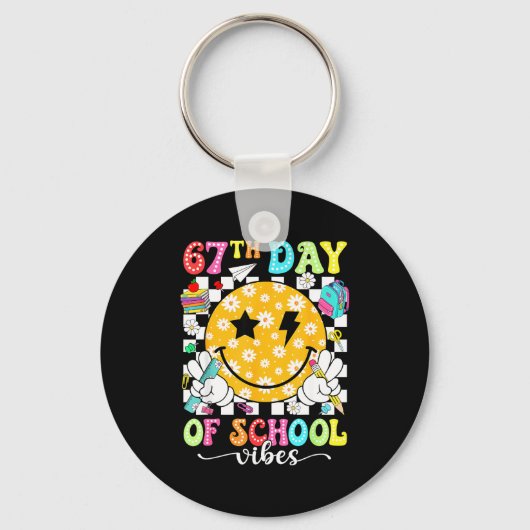 Porte-clés 67th Day Of School Vibes 67 Days Smarter Teacher B (Recto)