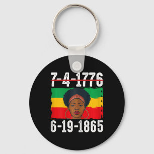 Porte-clés 6-19-1865 Mois de l'histoire des Noirs afro-améric