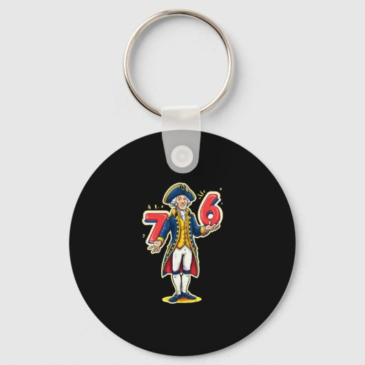 Porte-clés 6-7 7-6 Funny George Washington Six Sept Mèmes (Recto)