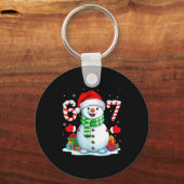 Porte-clés 6 7 Meme Christmas Funny Snowman Six Seven 67 Men (Recto)