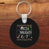 Porte-clés 6-7 Meme Nice Naughty 67 Christmas  (Recto)