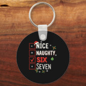 Porte-clés 6-7 Meme Nice Naughty 67 Christmas Brain Rot Funny (Recto)