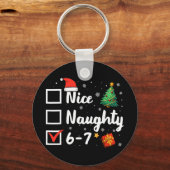 Porte-clés 6-7 Mème Nice Naughty 67 Noël Drôle (Recto)