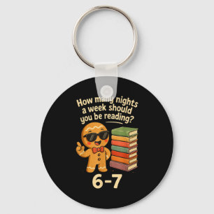 Porte-clés 6 7 nuits de lecture Cookie Gingerbread Funny Ense