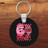 Porte-clés 6 7 Six Seven Meme Coquette Bow Leopard Heart Vale (Recto)