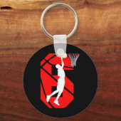 Porte-clés 6 ans 6e anniversaire Boy Basketball amoureux (Recto)