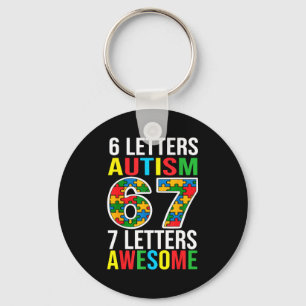 Porte-clés 6 lettres autisme 7 lettres formidable 67 autisme