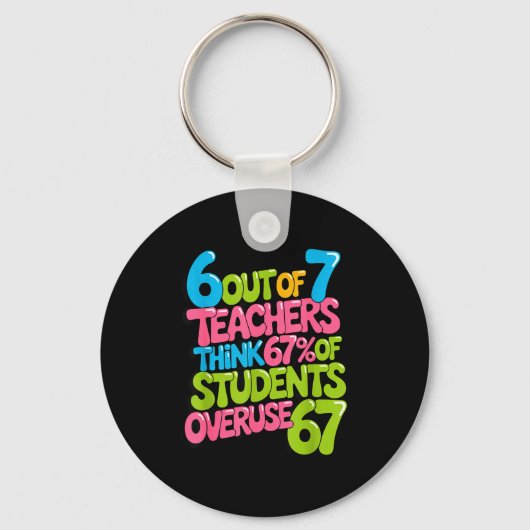 Porte-clés 6 Out Of 7 Teachers Think 67% Of Students Overuse (Recto)