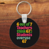 Porte-clés 6 Out Of 7 Teachers Think 67% Of Students Overuse  (Recto)