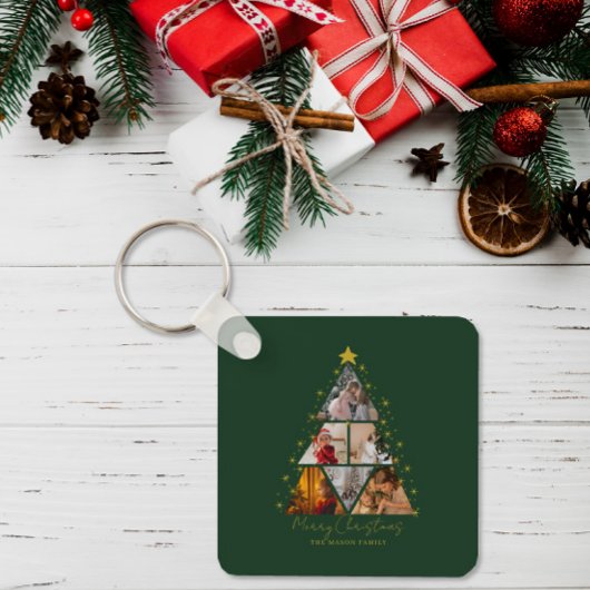 Porte-clés 6 Photo en forme d'arbre Cadeau de Noël pour elle