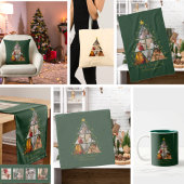 Porte-clés 6 Photo en forme d'arbre Cadeau de Noël pour elle