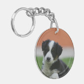 Porte-clés 6 semaine vieux border collie (Devant gauche)