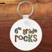 Porte-clés 6e année Rocks Sixième année (Recto)