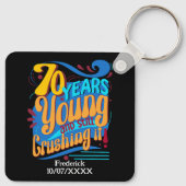 Porte-clés 70 Ans Encore À L'Écraser, Anniversaire Rétro Vint (Dos)