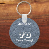 Porte-clés 70 ans Jeune Porte - clé de poupées de cerf bleu ( (Recto)