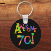 Porte-clés 70 superbes T-shirts et cadeaux d'anniversaire (Recto)