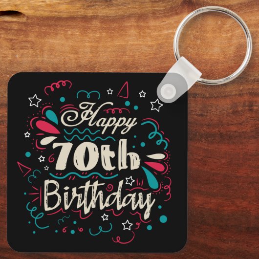 Porte-clés 70e anniversaire décoratif (Verso)