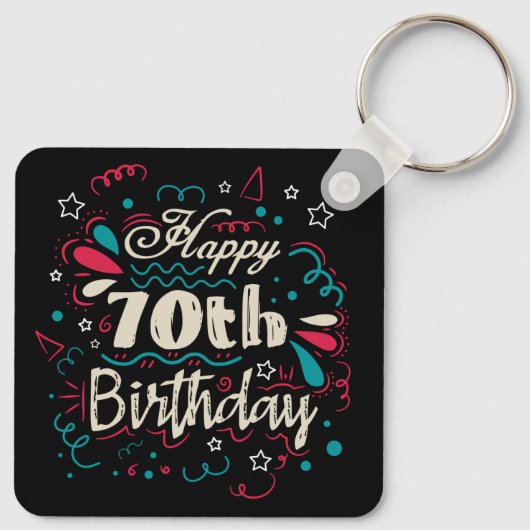 Porte-clés 70e anniversaire décoratif (Dos)