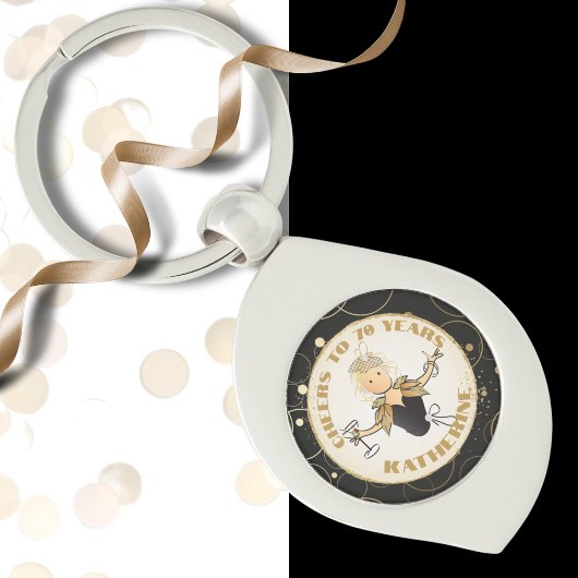 Porte-clés 70e anniversaire pour ses encouragements à 70 Drôl