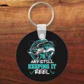 Porte-clés 70th Birthday Fishing Funny 70 Still Keeping It Re (Recto)