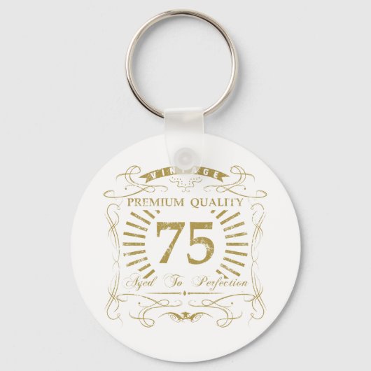 Porte-clés 75e anniversaire Gag cadeau (Recto)