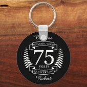 Porte-clés 75e ANNIVERSAIRE Mariage DIAMOND GOLD (Recto)