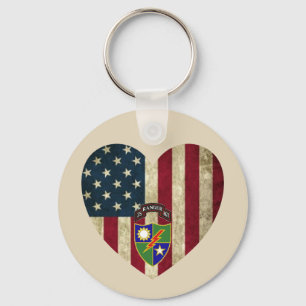 Porte-clés 75th Ranger Regiment American Heart Flag Porte - c