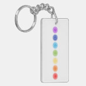Porte-clés 7 Symboles Chakra (Devant gauche)