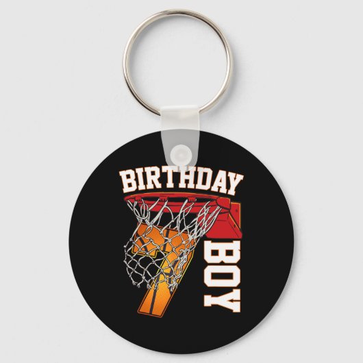 Porte-clés 7e anniversaire Boy Basketball 7 ans Thème Playe (Recto)