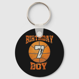 Porte-clés 7e Anniversaire tenue garçon basket-ball 7 ans Ol