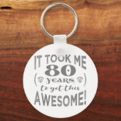 Porte-clés 80e anniversaire Awesome (Recto)