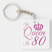 Porte-clés 80e Birthday Queen (Devant)