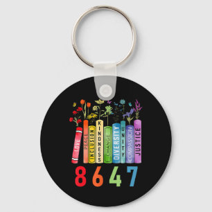 Porte-clés 8647 Livre des droits égaux Fleur Trump Droits des