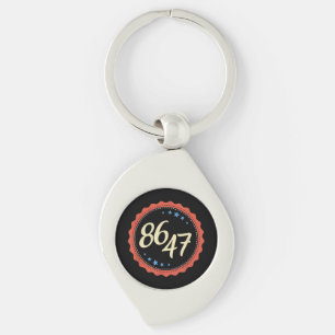 Porte-clés 86 47 Anti Trump drôle