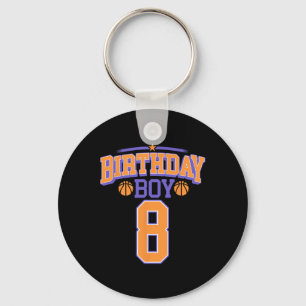 Porte-clés 8 Anniversaire Boy Basketball Lover 8 Anniversaire
