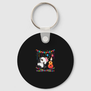 Porte-clés 8 Ans 8e Anniversaire Panda Unicorn Cadeaux de fil