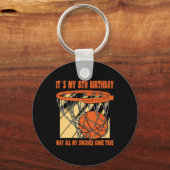 Porte-clés 8 ans Joyeux 8e anniversaire Basketball 8e anniver (Recto)