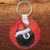 Porte-clés 8 Balle Noël Casquette rouge (Recto)