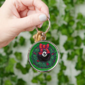 Porte-clés 8 Balle Noël en vert (Main)