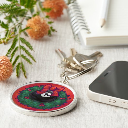 Porte-clés 8 Balle Noël Roue (Côté)
