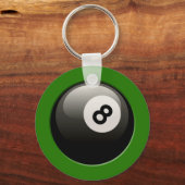 PORTE-CLÉS 8 BALLE SUR ARRIÈRE - PLAN VERT (Recto)