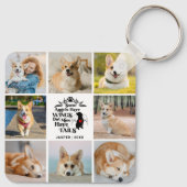 Porte-clés 8 Photo Collage Animaux de compagnie Chien Perte S (Dos)