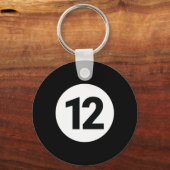 Porte-clés 8 Pool Ball 12 Billiards Costume Halloween Groupe (Recto)