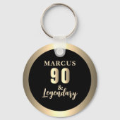Porte-clés 90 & Legendary Gold 90th Birthday (Recto)