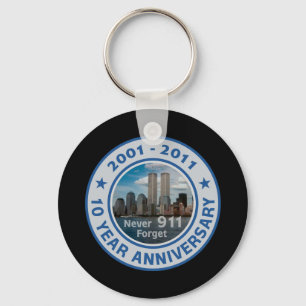 Porte-clés 911 anniversaire de 10 ans