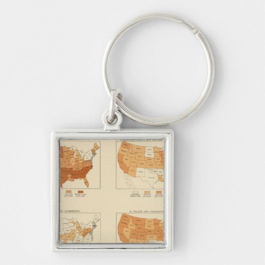 Porte-clés 91 Proportions dans les professions 1900 (Devant)