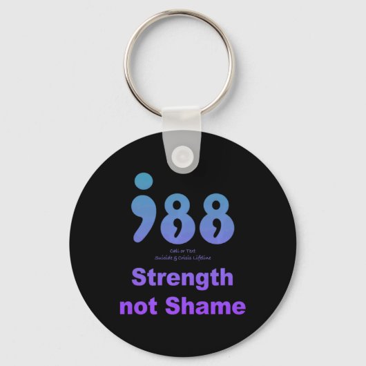 Porte-clés 988 National Suicide And Crisis Lifeline Strength (Recto)